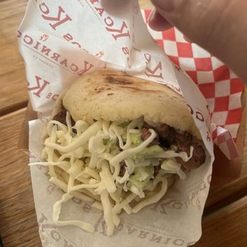 Kcarnicos - Charcoal-Grilled Steak Arepa  YOU NEED TO TRY THIS!! - Italian Near Me - Aubrey, Texas