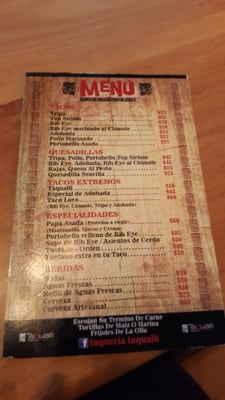 Menu photo 6 Taqualli Tijuana, BCN