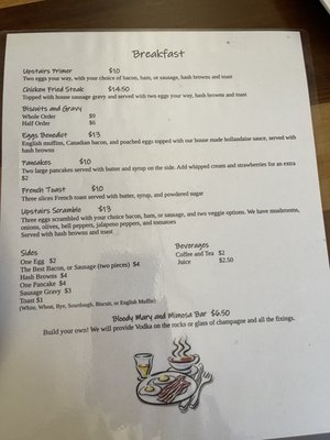 Menu photo 1 Upstairs Bar and Grill Tillamook, OR Menu photo 1 Upstairs Bar and Grill Tillamook, OR