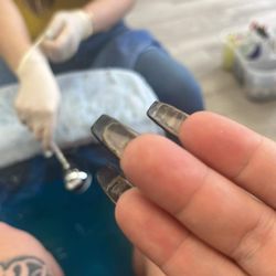 Palace Nails - Before she sawed them, she hadn't even touched them I just got done with my nails