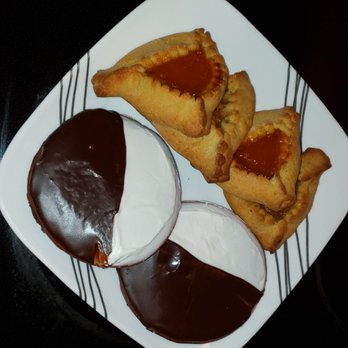 Breads Unlimited - Black and white Apple and apricot hamantaschens - Bakeries Near Me - Bethesda, Maryland