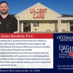 Med First Urgent Care - Meet our Occ Med Provider, James.