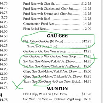 Kin Wah Chop Suey - Gau Gee Mein menu - Chinese Near Me - Kaneohe, Hawaii