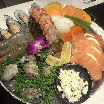 Halves Boiling Pot + Grill - Seafood & a side of rib eye - Japanese Near Me - Foothill Ranch, California