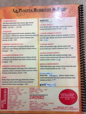Menu photo 8 La Plazita Tyler, TX