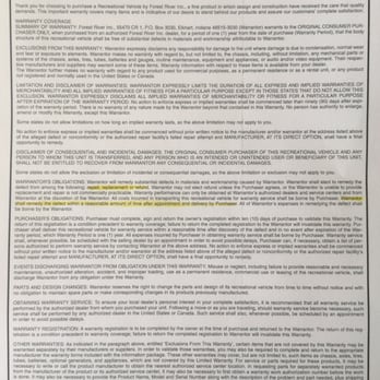 Forest River - Forest Rivers warranty policy. Our camper has been unusable since December 2015 - currently - Local Services Near Me - Elkhart, Indiana