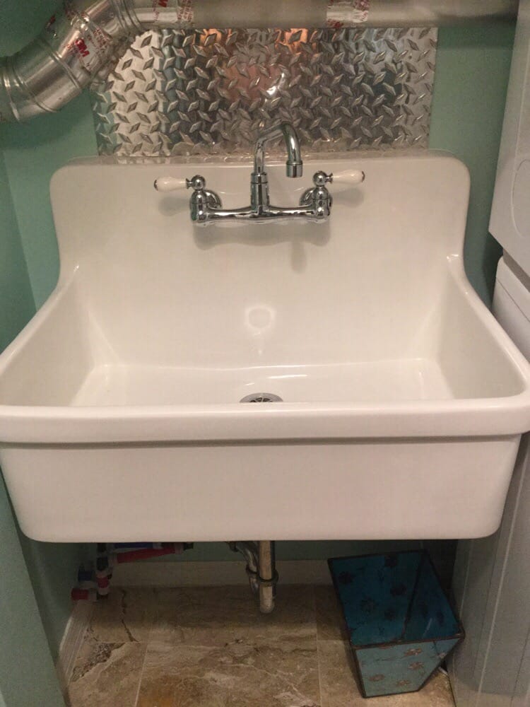 Country Laundry Sink W Wall Mount American Standard Faucet Yelp