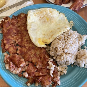 Country Cafe - Corned Beef Hash, Brown Rice, and over hard egg. - Breakfast & Brunch Near Me - Cypress, California Country Cafe - Corned Beef Hash, Brown Rice, and over hard egg. - Breakfast & Brunch Near Me - Cypress, California