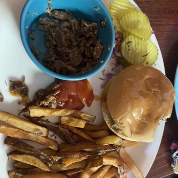 The Big Kahuna - Chopped beef sandwich with fries - Burgers Near Me - Cleveland, Texas The Big Kahuna - Chopped beef sandwich with fries - Burgers Near Me - Cleveland, Texas