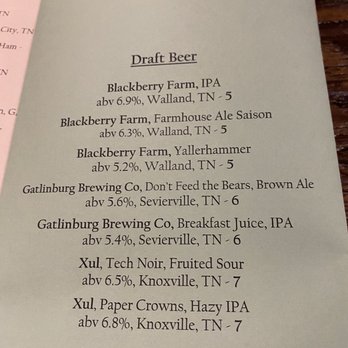 The Appalachian - Craft beer from Tennessee breweries - Steakhouses Near Me - Sevierville, Tennessee The Appalachian - Craft beer from Tennessee breweries - Steakhouses Near Me - Sevierville, Tennessee