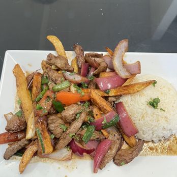 The Best Ceviche - Lomo saltado plate - Peruvian Near Me - Lancaster, California