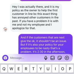 This is the chat the manager replied with.