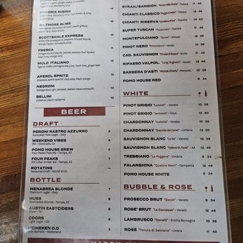 Pomo Pizzeria - Biltmore - Drinks - Pizza Near Me - Phoenix, Arizona Pomo Pizzeria - Biltmore - Drinks - Pizza Near Me - Phoenix, Arizona
