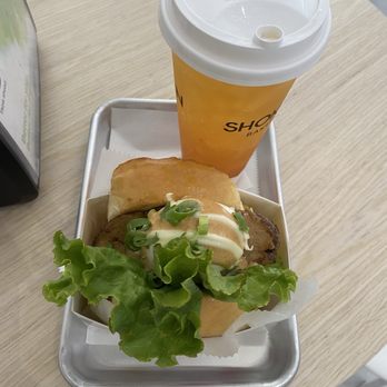 Shokupan Bakehouse - Pork Belly Shokupan Sandwich, Peach Green Tea - Bakeries Near Me - Orlando, Florida
