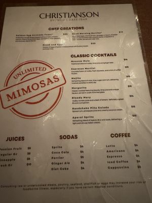 Menu photo 1 Christianson San Juan, PR