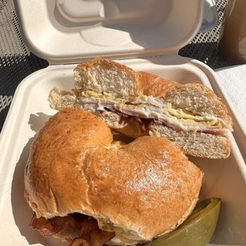 Christine Donuts - Breakfast bagel with egg and bacon - Donuts Near Me - Santa Fe Springs, California Christine Donuts - Breakfast bagel with egg and bacon - Donuts Near Me - Santa Fe Springs, California