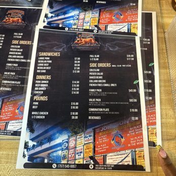 Johnson's Bar-B-Que - Menu - Barbeque Near Me - Chesapeake, Virginia Johnson's Bar-B-Que - Menu - Barbeque Near Me - Chesapeake, Virginia