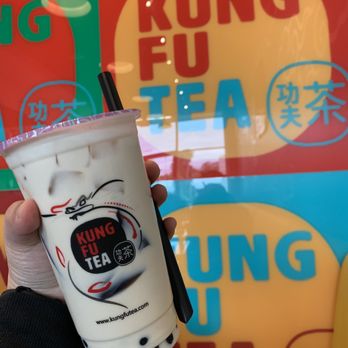 Kung Fu Tea - Large Kung fu milk green tea w/bubbles & herbal jelly - Bubble Tea Near Me - Manchester, New Hampshire