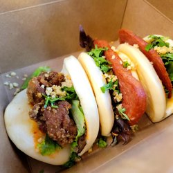 Lao Wang - 2 Spam buns, 1 popcorn chicken bun.