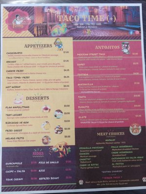 Menu photo 4 Taco Time and More Miami, FL
