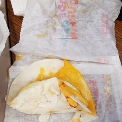 Dunkin' - This is the mangled mess I've gotten the last few times I've been in.