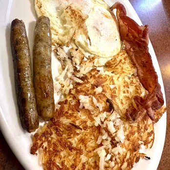 Ely's Restaurant - Hash Brown, sausage, egg, and bacon - Breakfast & Brunch Near Me - Las Vegas, Nevada