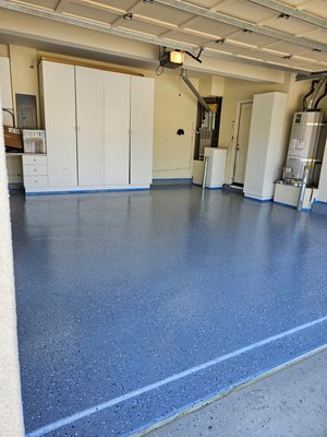 GARAGE SERVICES - EPOXY APPLICATION - We applied epoxy to this home owners garage!