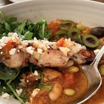 Red Ash - Octopus w braised beans. - Italian Near Me - Austin, Texas Red Ash - Octopus w braised beans. - Italian Near Me - Austin, Texas