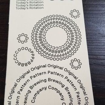 Original Pattern Brewing Company - Beer menue. - Breweries Near Me - Oakland, California