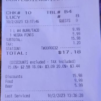Don Tequila Grill - The Gratuity Amount Is Calculated On Your Purchase, Plus Tax. - Mexican Near Me - Upper Arlington, Ohio Don Tequila Grill - The Gratuity Amount Is Calculated On Your Purchase, Plus Tax. - Mexican Near Me - Upper Arlington, Ohio
