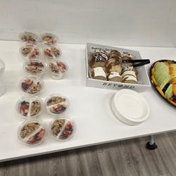 Beyond Catering - Beyond Catering: Yogurt, Fruit, and baked goods.