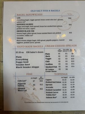 Menu photo 1 Old Salt Fish and Bagels Seattle, WA