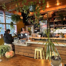 two people at the counter two people at the counter