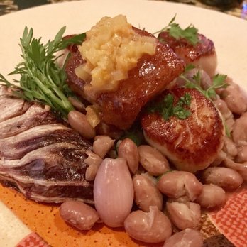 L'Opossum - A SEARING PARADOX OF PORK BELLY & SEA SCALLOPS Reveling in a Key Party of Blood Orange Drenched Radicchio, Cranberry Beans, Garlic Sausage, - New American Near Me - Richmond, Virginia L'Opossum - A SEARING PARADOX OF PORK BELLY & SEA SCALLOPS Reveling in a Key Party of Blood Orange Drenched Radicchio, Cranberry Beans, Garlic Sausage, - New American Near Me - Richmond, Virginia