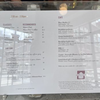 Fontainhas - Menu - Coffee & Tea Near Me - Brooklyn, New York