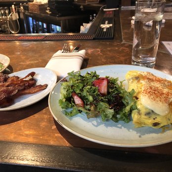 Le Moo - Prime rib omelette and side of bacon - Steakhouses Near Me - Louisville, Kentucky Le Moo - Prime rib omelette and side of bacon - Steakhouses Near Me - Louisville, Kentucky