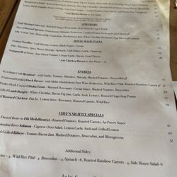 Ketchum Grill - Menu