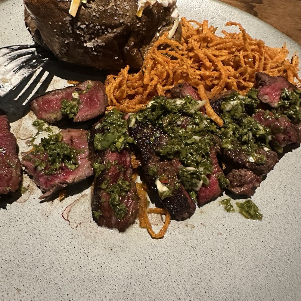 Outback Steakhouse - Special sirloin with sauce/onion straws and loaded baked potato - Steakhouses Near Me - O'Fallon, Illinois Outback Steakhouse - Special sirloin with sauce/onion straws and loaded baked potato - Steakhouses Near Me - O'Fallon, Illinois