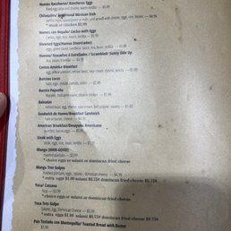 Menu Page 1 as of 11/3/19 Menu Page 1 as of 11/3/19