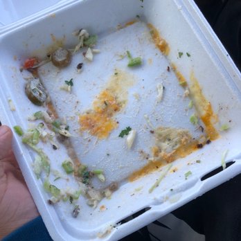 El Tapatio Taco Truck - Burnt cheese and burnt styrofoam from microwaving my food instead of cooking it. - Food Trucks Near Me - Bellingham, Washington El Tapatio Taco Truck - Burnt cheese and burnt styrofoam from microwaving my food instead of cooking it. - Food Trucks Near Me - Bellingham, Washington