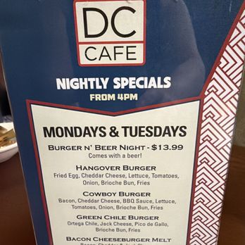 DC Cafe - Nightly special menu - Breakfast & Brunch Near Me - Reno, Nevada