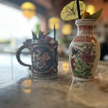 Calle Dragones - Zanja (left); Barrio Chino (right) - my fave cocktail of the day - Cuban Near Me - Miami, Florida