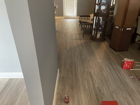 Flooring remodel in Pascagoula.. - This flooring remodel was done in Pascagoula, for a lawyer that was having to work from home.. Mr rob was tired of looking at the same floor everyday. So he gave us a call and we came to help.. We tore up all 1600 sq ft of his old flooring and put down luxury vinyl plank back down in its place..We gave it our 100% , and when we left Mr rob and his wife was beyond satisfied.. We aim to satisfy all of our customers, and we give all of our jobs 100%.. So give us a call today.. Flooring remodel in Pascagoula.. - This flooring remodel was done in Pascagoula, for a lawyer that was having to work from home.. Mr rob was tired of looking at the same floor everyday. So he gave us a call and we came to help.. We tore up all 1600 sq ft of his old flooring and put down luxury vinyl plank back down in its place..We gave it our 100% , and when we left Mr rob and his wife was beyond satisfied.. We aim to satisfy all of our customers, and we give all of our jobs 100%.. So give us a call today..