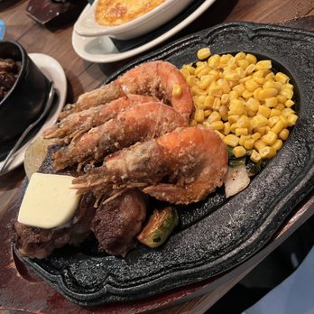 Aloha Steak House - ASH SURF AND TURF (8oz Ribeye & Garlic Shrimp) - Steakhouses Near Me - Honolulu, Hawaii Aloha Steak House - ASH SURF AND TURF (8oz Ribeye & Garlic Shrimp) - Steakhouses Near Me - Honolulu, Hawaii