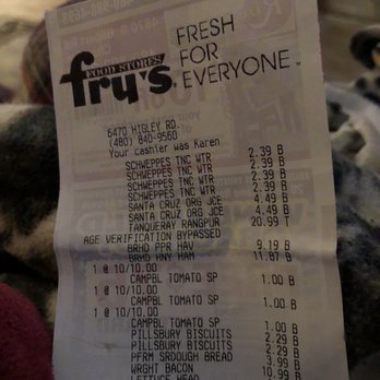 Fry's Food Stores - Fry's receipt - Drugstores Near Me - Phoenix, Arizona