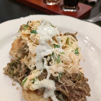 Salt and Pepper and Sugar Too - Pulled pork and corn cake - New American Near Me - Wilton, Maine Salt and Pepper and Sugar Too - Pulled pork and corn cake - New American Near Me - Wilton, Maine