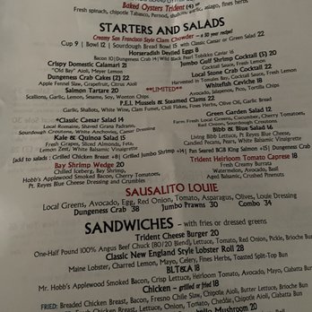 The Trident - Menu - Seafood Near Me - Sausalito, California The Trident - Menu - Seafood Near Me - Sausalito, California