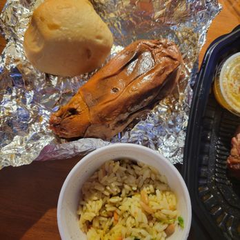 Logan's Roadhouse - Sweet potato with Rice and a roll - Steakhouses Near Me - Sacramento, California Logan's Roadhouse - Sweet potato with Rice and a roll - Steakhouses Near Me - Sacramento, California