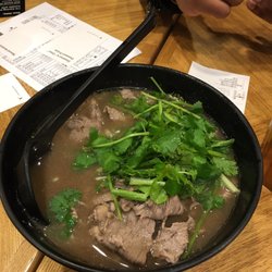 青藏牛肉麵 - My delicious beef noodles with so much coriander!!