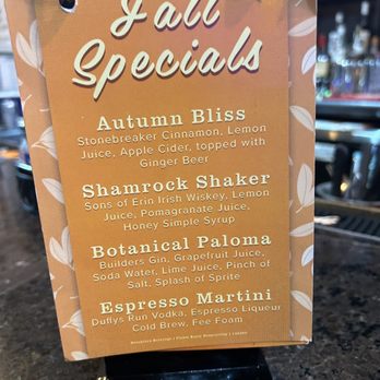 Jefferson's - Seasonal drinks featuring (local) Restless Distillery Spirits - Burgers Near Me - North Kansas City, Missouri
